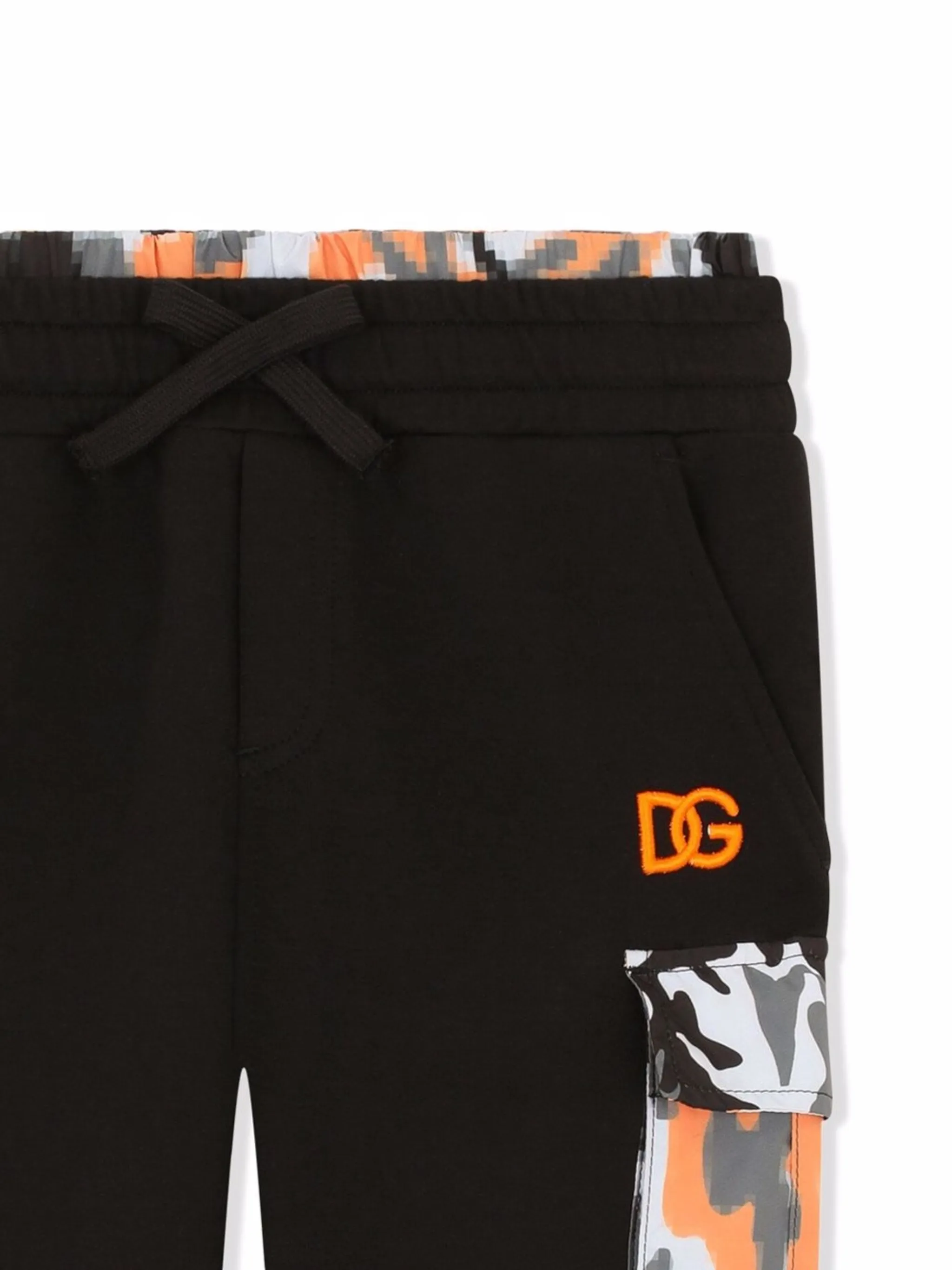 Спортивные брюки с камуфляжной отделкой Dolce & Gabbana Kids, черный — фото 3