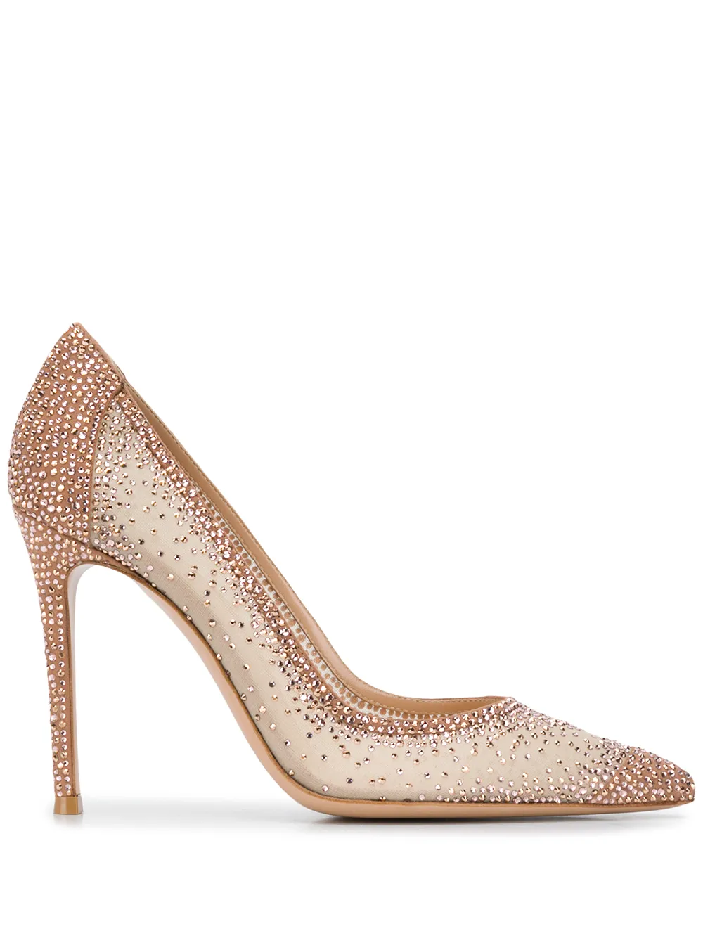 Туфли-лодочки Rania 105 с кристаллами Gianvito Rossi, розовый