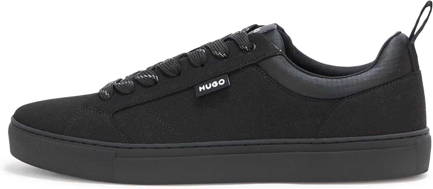 Кроссовки Hugo Mens Morrie с низким профилем, из кожи, дружелюбный стиль, черный — фото 2