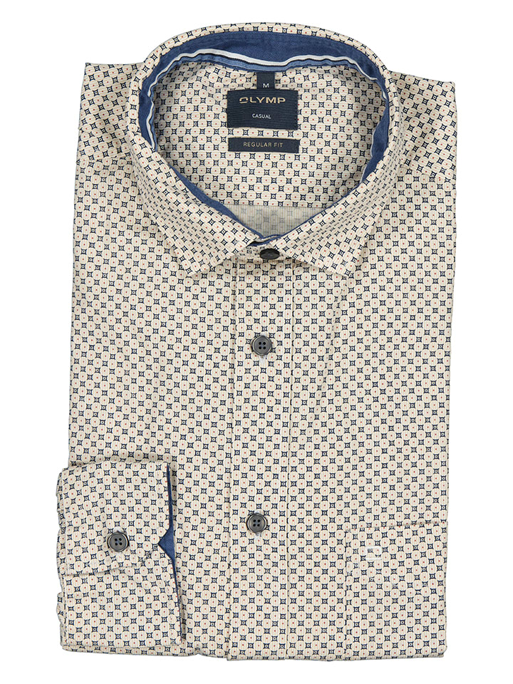 

Рубашка OLYMP, цвет beige/blau