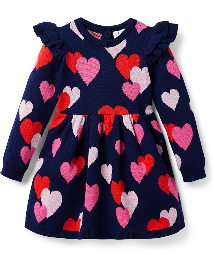 

Платье Janie and Jack Sweater Intarsia Dress, цвет Navy Blue
