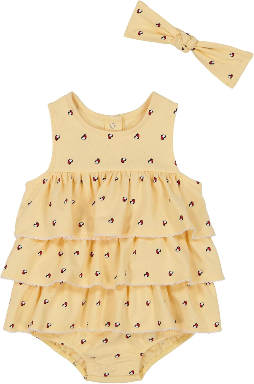 

Детский летний костюм Tommy Hilfiger для девочек с повязкой на голову, Yellow Printed