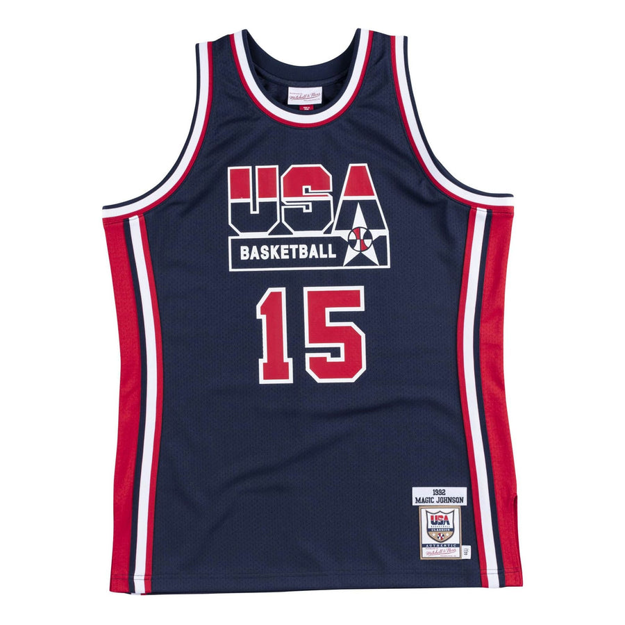 

Джерси Mitchell & Ness Team USA 1992 Jerseys 'Magic Johnson 15', темно-синий