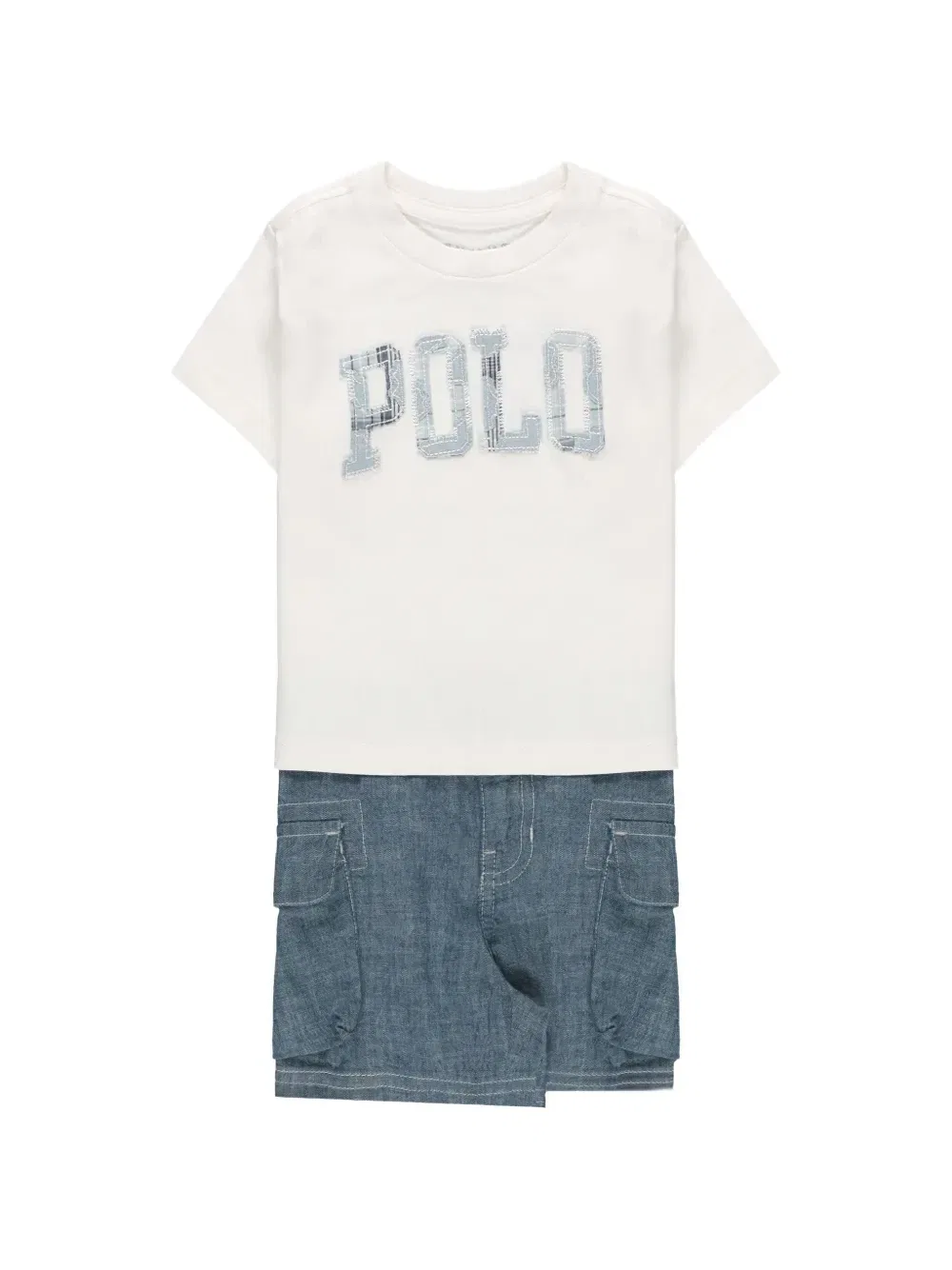Платье-карго с нашивкой-логотипом Polo Ralph Lauren Kids, белый