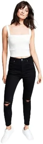 

Женские джинсы скинни с высокой посадкой и молнией And Now This