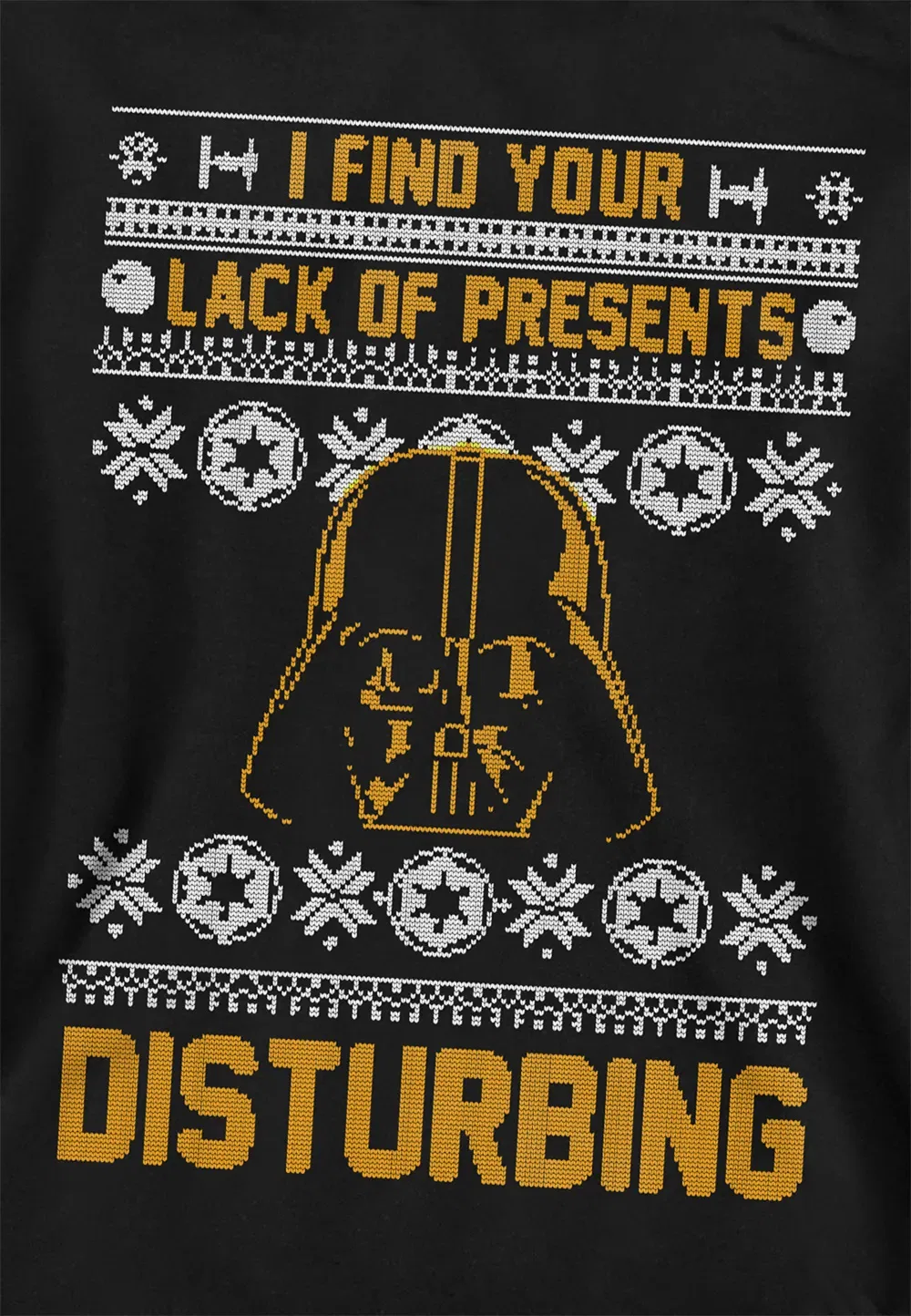 Детский худи Star Wars Lack Of Christmas Presents Fair Isle, Disney, черный — фото 2