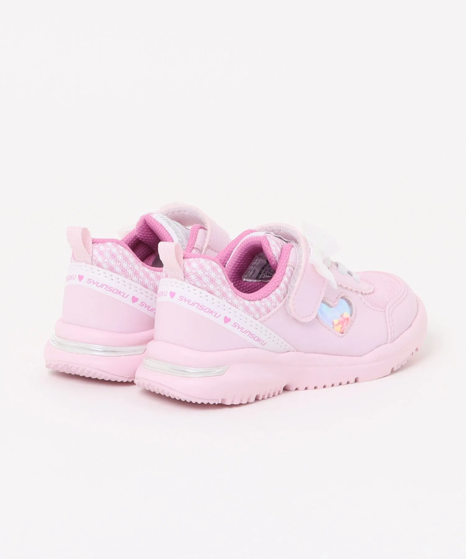 Детские кроссовки 瞬足 спортивные с сердечками небесно-голубые — фото 2