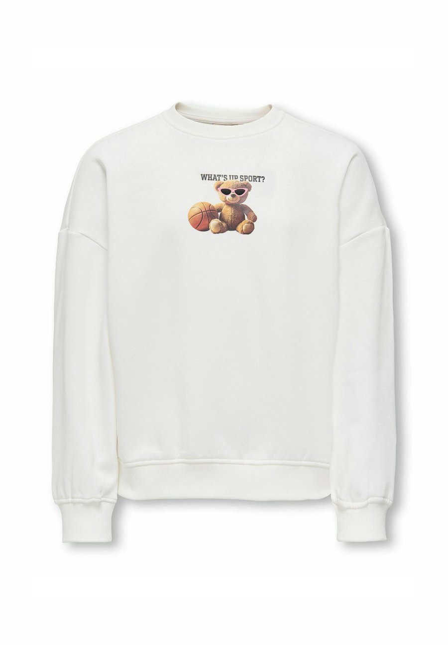 

Толстовка ONLY GIRLS KOGBILA L/S OVZ BEAR O-NECK NOOS, Egret/White