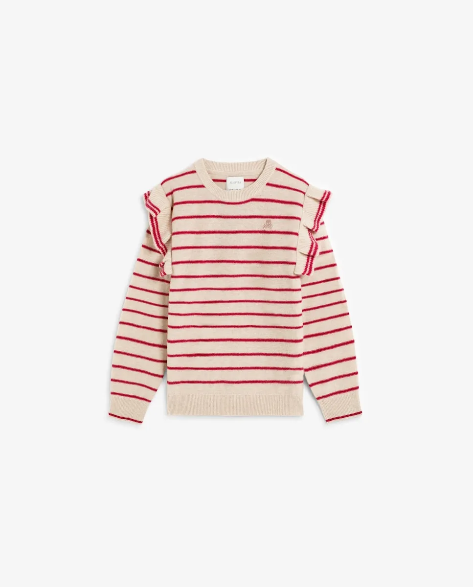 

Детский джемпер с длинными рукавами и круглым вырезом Scalpers, розовый