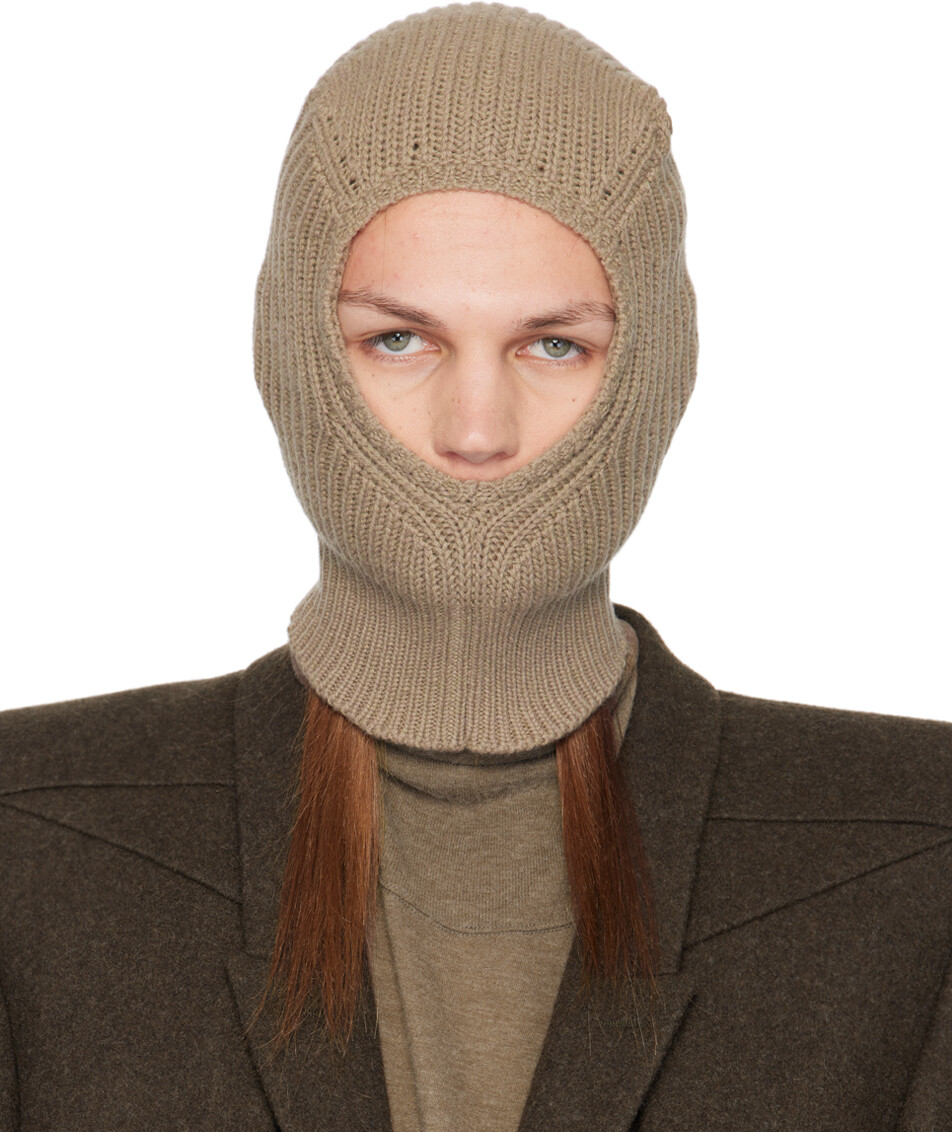 

Балаклава с черепом сфинкса из серого Портервилля Rick Owens, Dust