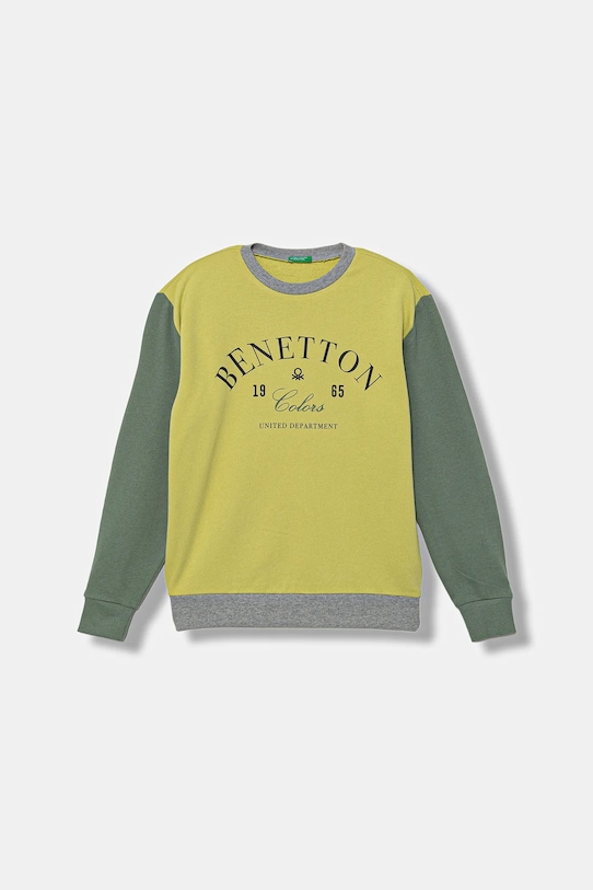 

Детская хлопковая толстовка United Colors Of Benetton, зеленый