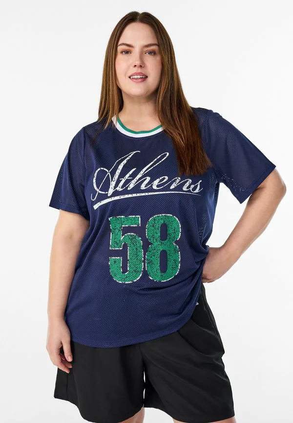 

Футболка с принтом личей Active By Zizzi, Maritime Blue, Синий, Футболка с принтом личей Active By Zizzi, Maritime Blue