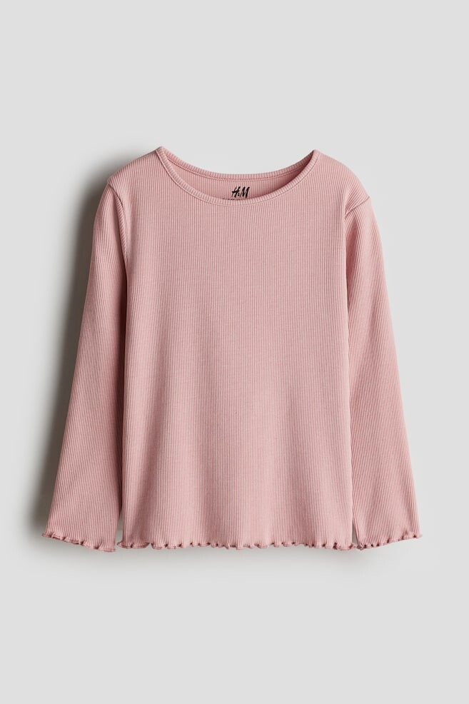 

Рубашка из джерси с длинными рукавами H&M, розовый