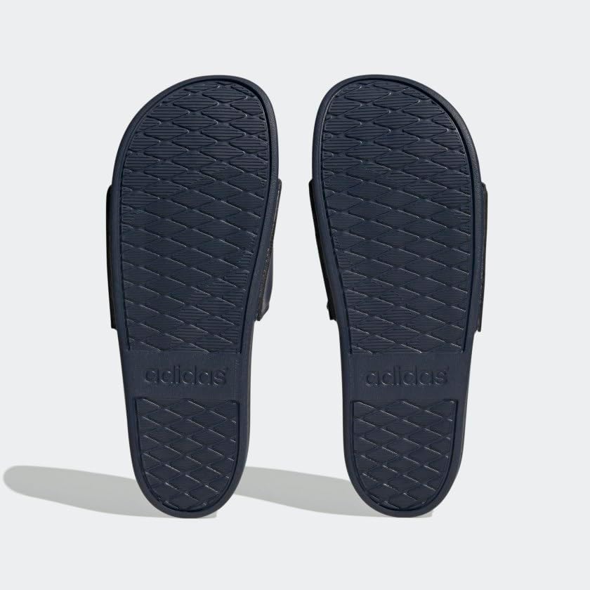 Шлепанцы adidas Adilette Comfort (унисекс), белый/синий — фото 3