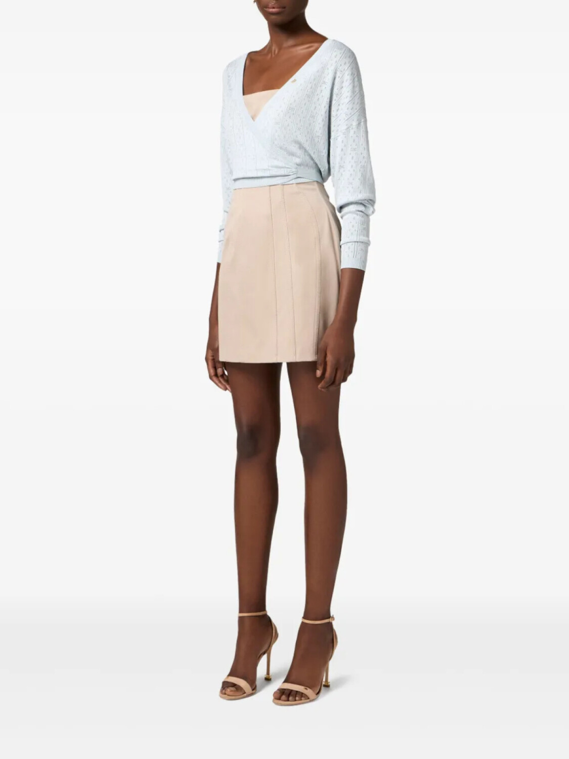 

Elisabetta Franchi трикотажный топ с завязками, синий