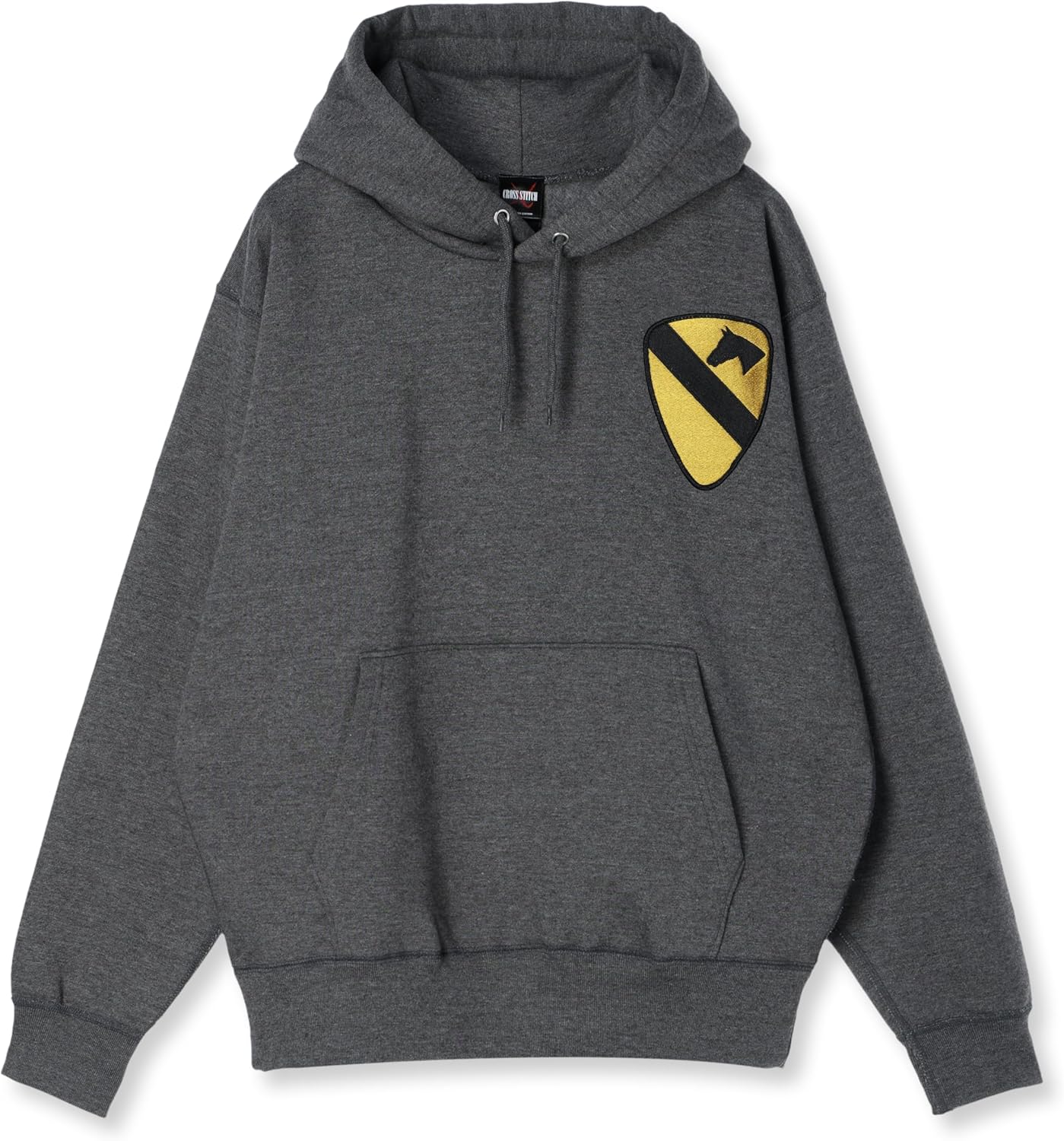 

Толстовка с капюшоном в стиле F, нашивка с гербом армии США, на флисовой подкладке, пуговицами, цвет угольно-серый F-Style