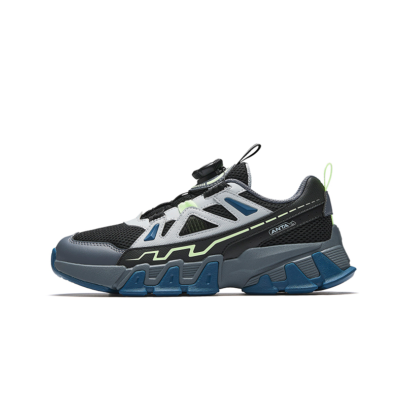 

Нескользящие, износостойкие, дышащие низкие кроссовки Mountain Language для детей. Antakids, черный/зеленый/синий/белый