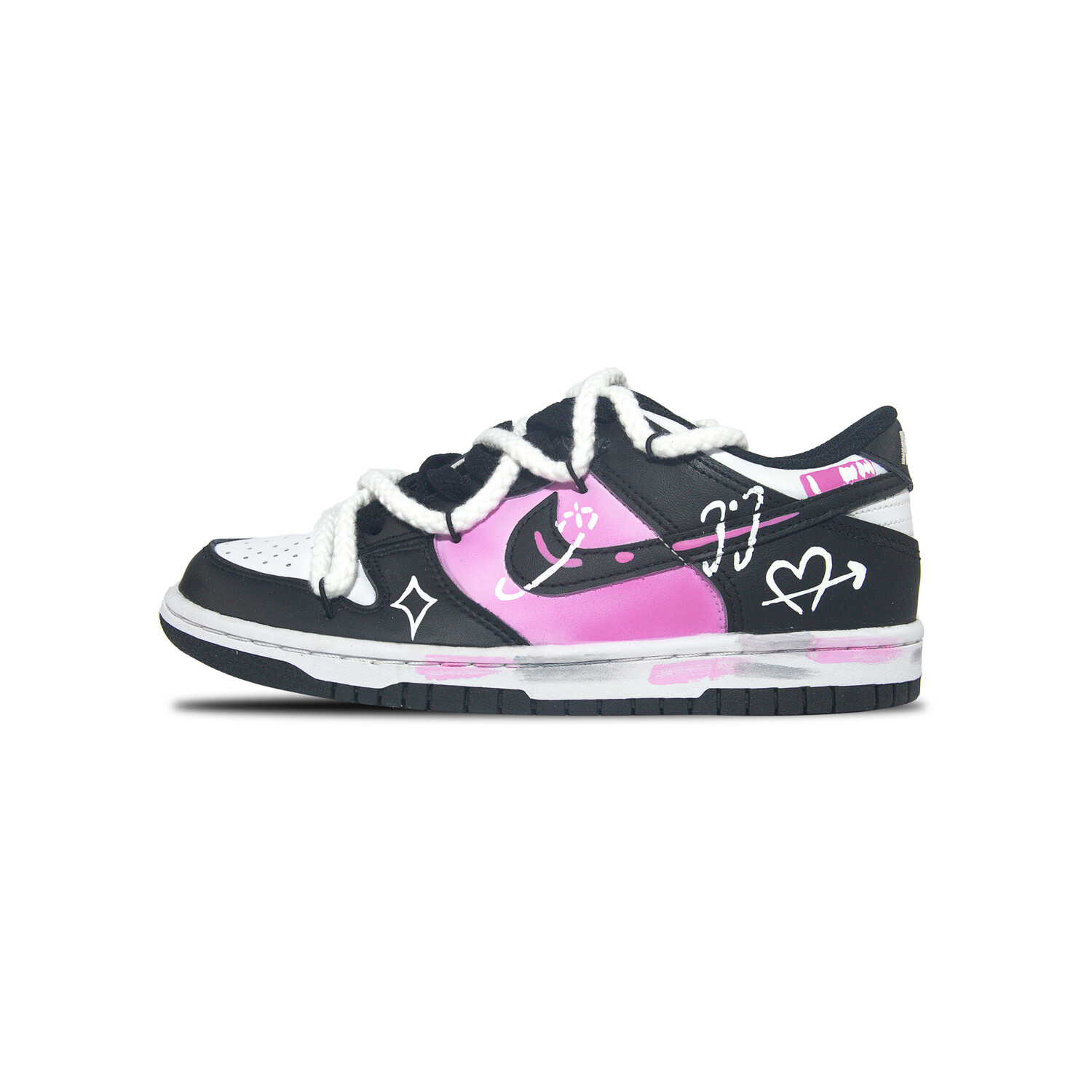 

Кроссовки Nike Dunk Skateboarding Shoes Women's Low-top White/Bright Concord/True Red/Black, красный