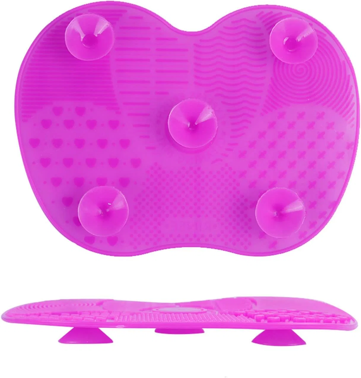 Силиконовый коврик для чистки кистей Malieasy, 5 присосок, 15.5x11.5 см — фото 3