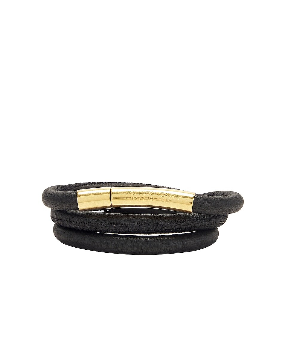 Ремень Bottega Veneta Tubular, цвет Black & Gold — фото 3