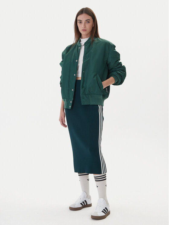 Юбка-карандаш regular fit adicolor Knit 3-Stripes JW2662 Adidas, зеленый — фото 2