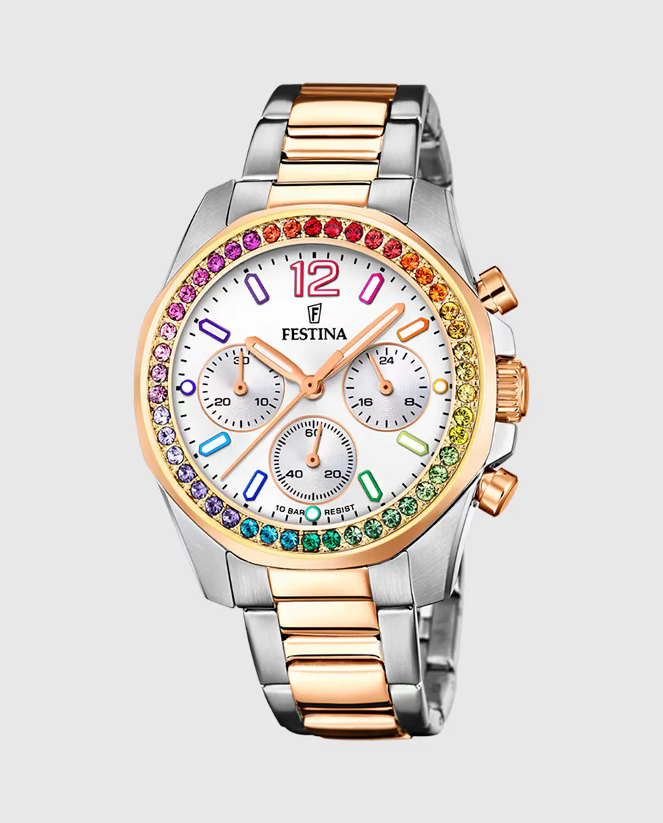 

F20608/2 Женские часы Boyfriend из серебряной стали Festina, серебрянный
