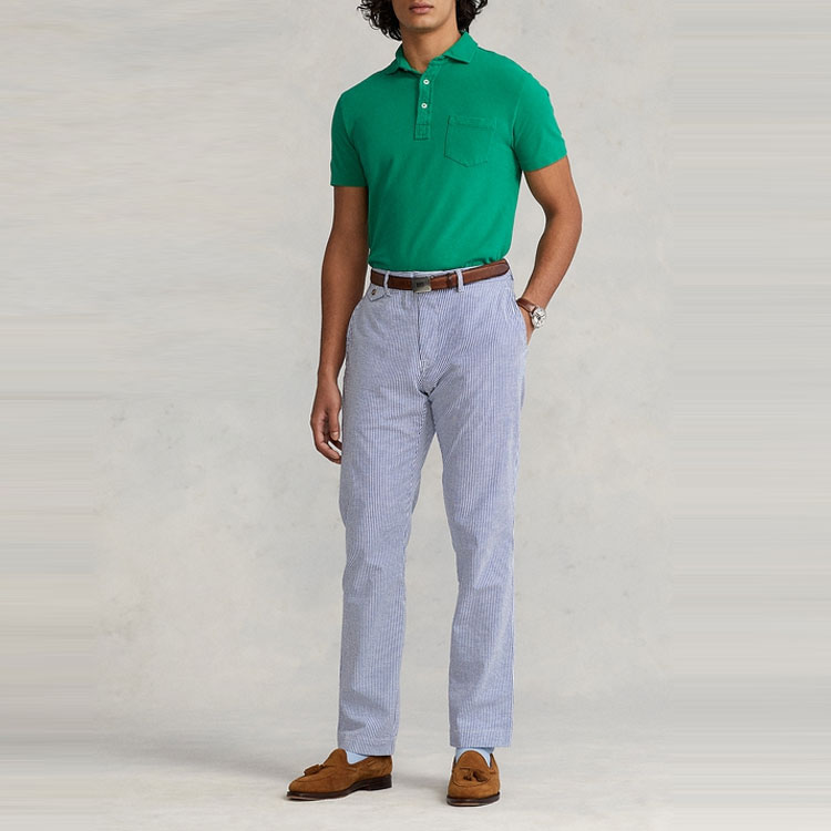 Зеленая поло Polo Ralph Lauren Мужская — фото 3