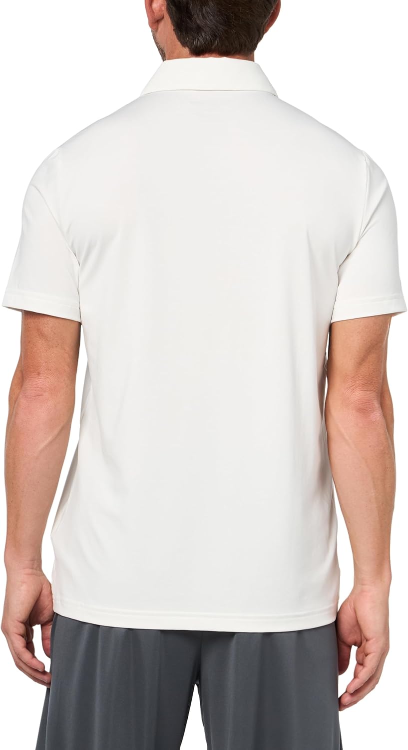 Lacoste мужская спортивная поло Regular Fit Color Block для гольфа, Flour/Navy Blue/France Blue — фото 2