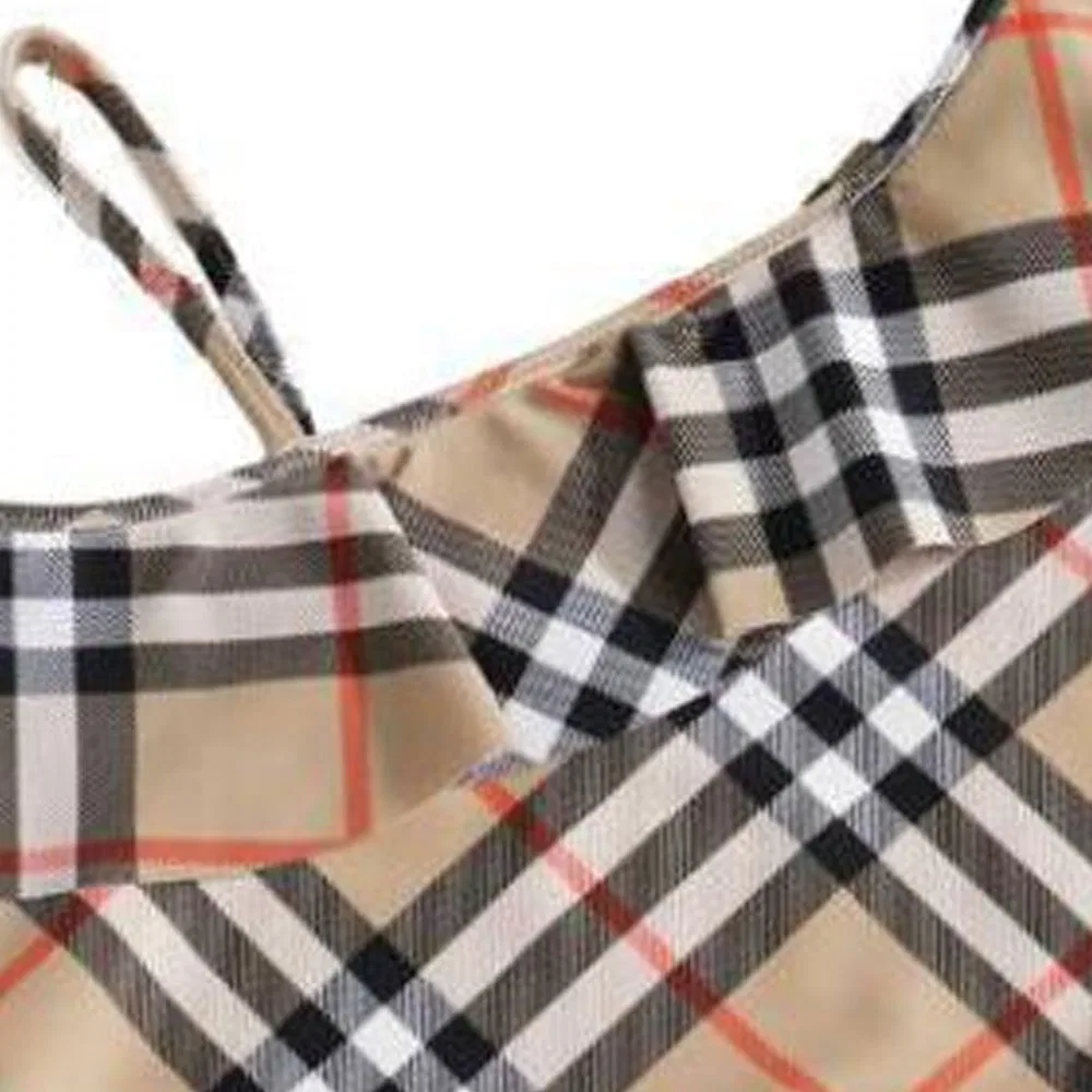 Купальник для детей Burberry коричневый — фото 4