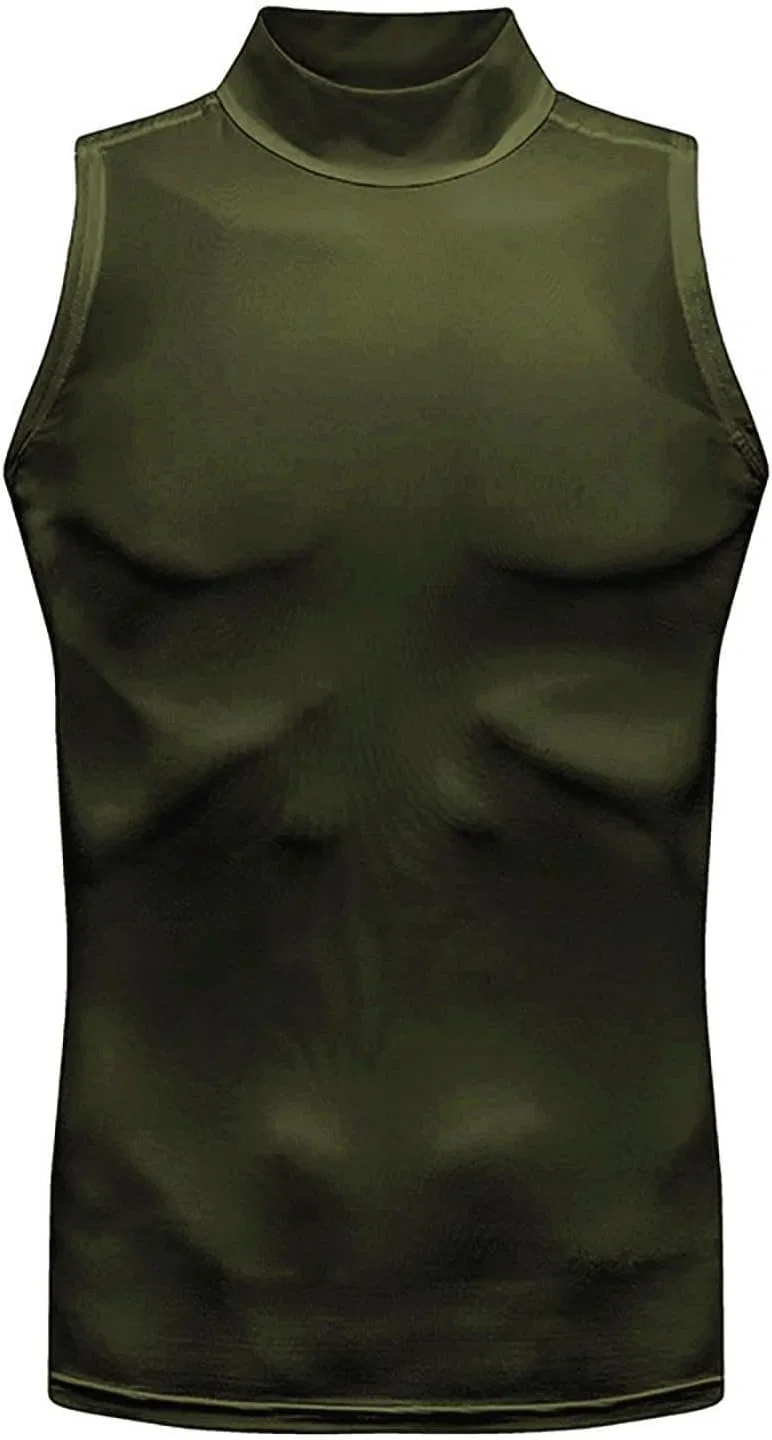Компрессионная майка мужская для фитнеса, Army Green