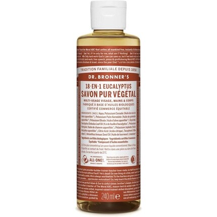 

Органическое кастильское жидкое мыло с эвкалиптом 237 мл, Dr. Bronner'S