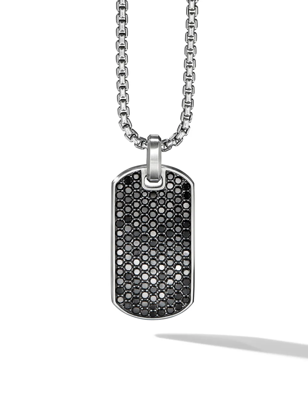 

Серебряная подвеска Chevron с бриллиантами (35 мм) David Yurman, серебяный