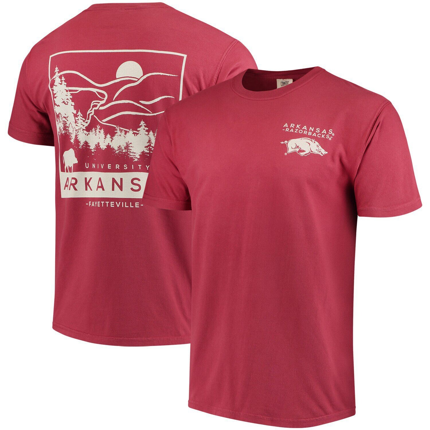

Мужская футболка Cardinal Arkansas Razorbacks Comfort Colors Local