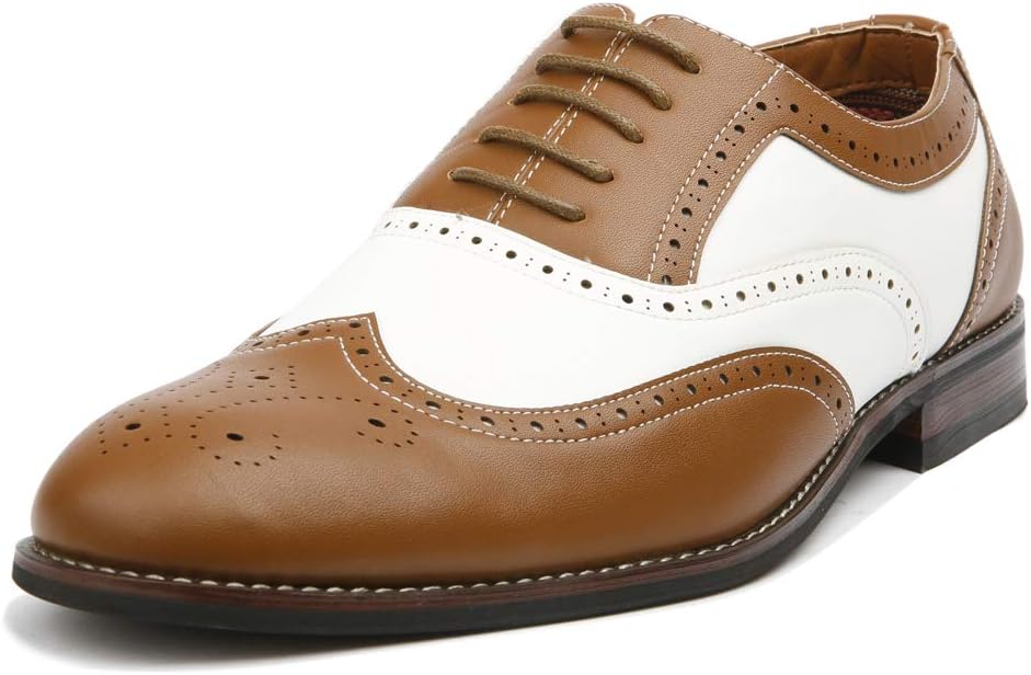 

Мужские оксфорды Ferro Aldo с крыльями | Классические броги и двухцветные модели Spectator | Формальная обувь для свадьбы, бизнеса и вечеринок, белый