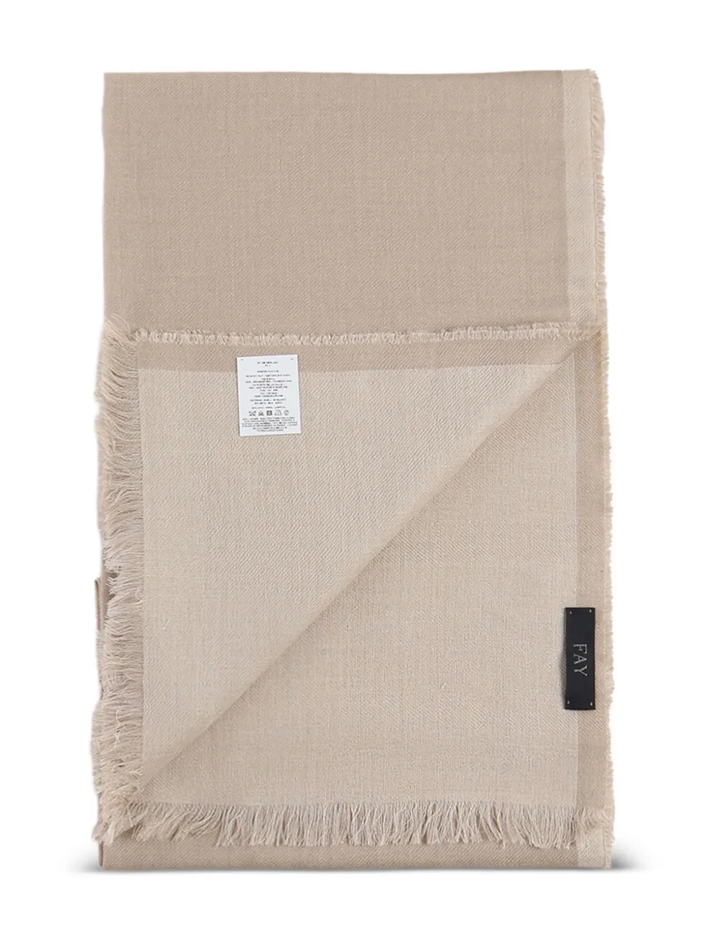 

Шарф с бахромой Fay, нейтральный