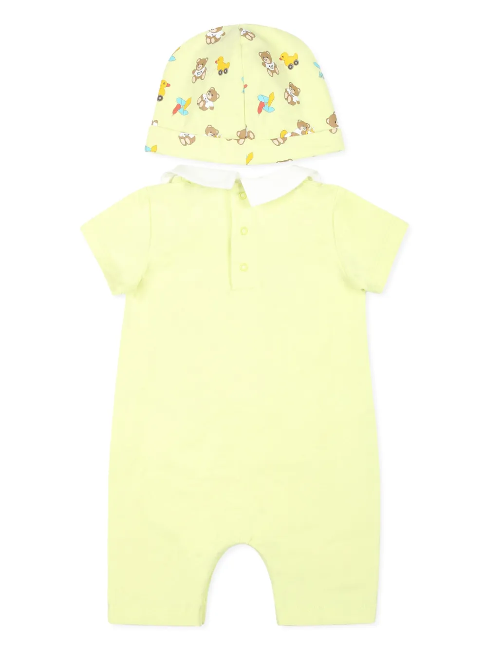 Комплект для новорожденного с принтом Teddy Bear Moschino Kids, желтый — фото 2