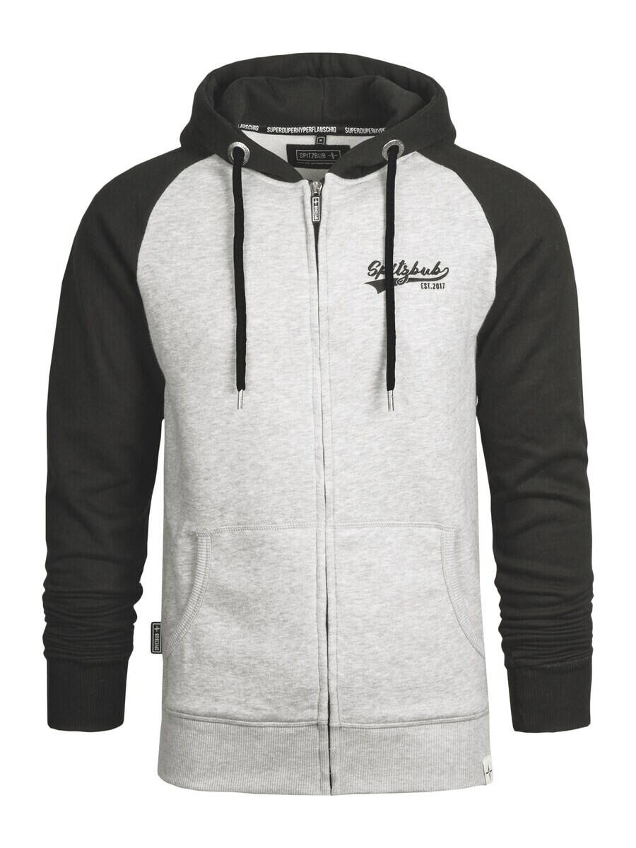 

Худи SPITZBUB Zip-Up Hoodie Lucas, пятнистый серый/черный
