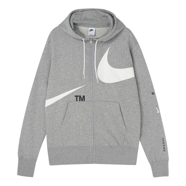 

Куртка AS Men's Nike Sportswear SWOOSH FZ FT Hoodie DK GREY HEATHER, серый