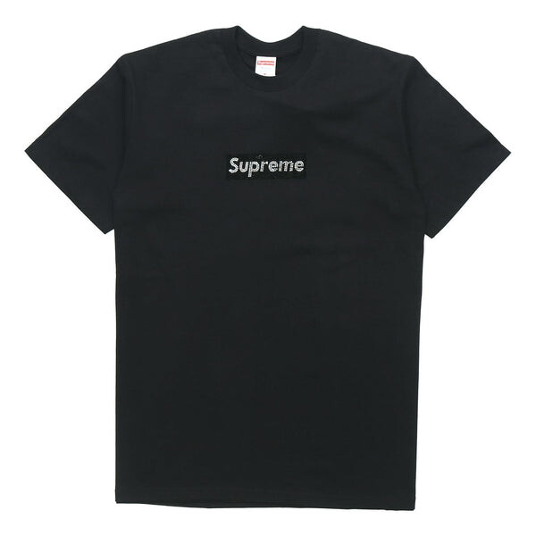

Футболка ss19 x swarovski box logo tee bogot Supreme, черный