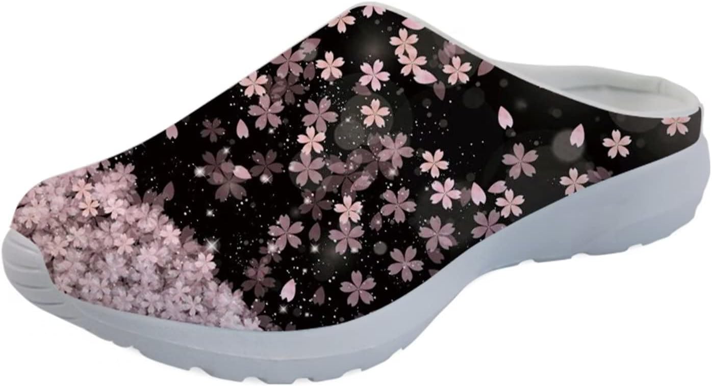 

Кроссовки-сабо Forchrinse Blue Hibiscus для женщин с сетчатой верхней частью, легкие и дышащие, для прогулок, розовый