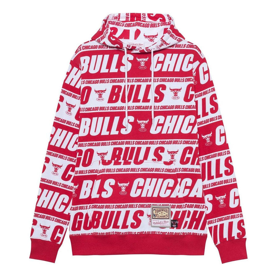 

Худи Mitchell & Ness x NBA Chicago Bulls All Over Print Hoodie 'Red White', красный