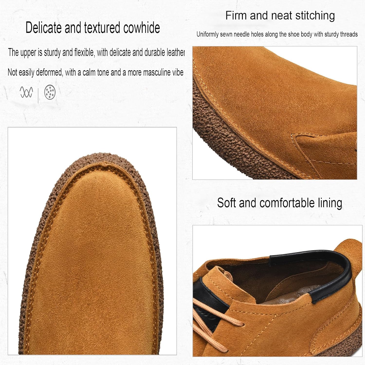 Мужские ботинки Myallfeet с матовой кожаной замшей, средние кроссовки типа бордшуз, ретро стиль, повседневный дизайн, прогулочные ботинки до щиколотки, классические нескользящие на шнуровке, замшевые оксфордские кроссовки, черный — фото 3