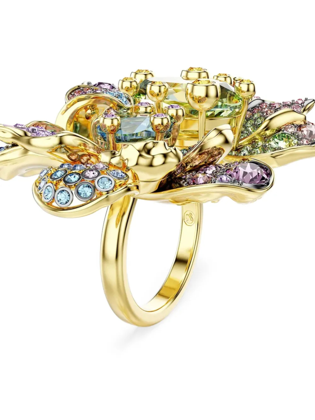 

Кольцо Swarovski Idyllia с кристаллами, золотой