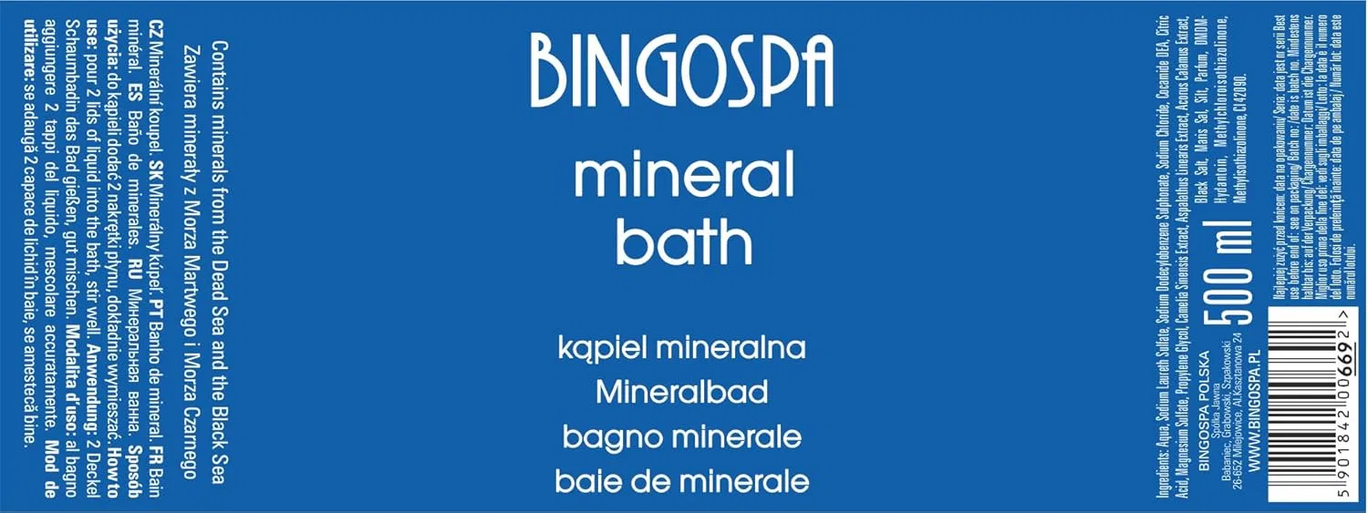 Пена для ванны с минералами Черного моря BINGOSPA, 500 мл Bingospa
