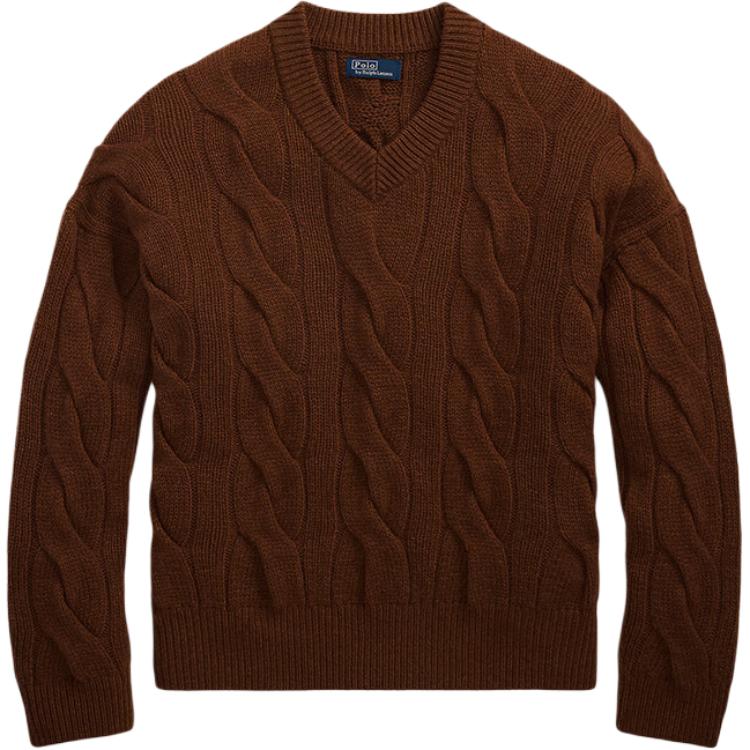 

Вязаный свитер с V-образным вырезом Polo Ralph Lauren, коричневый