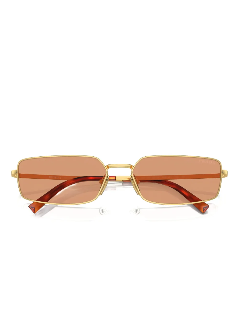 

Солнцезащитные очки в прямоугольной оправе Prada Eyewear, золотой