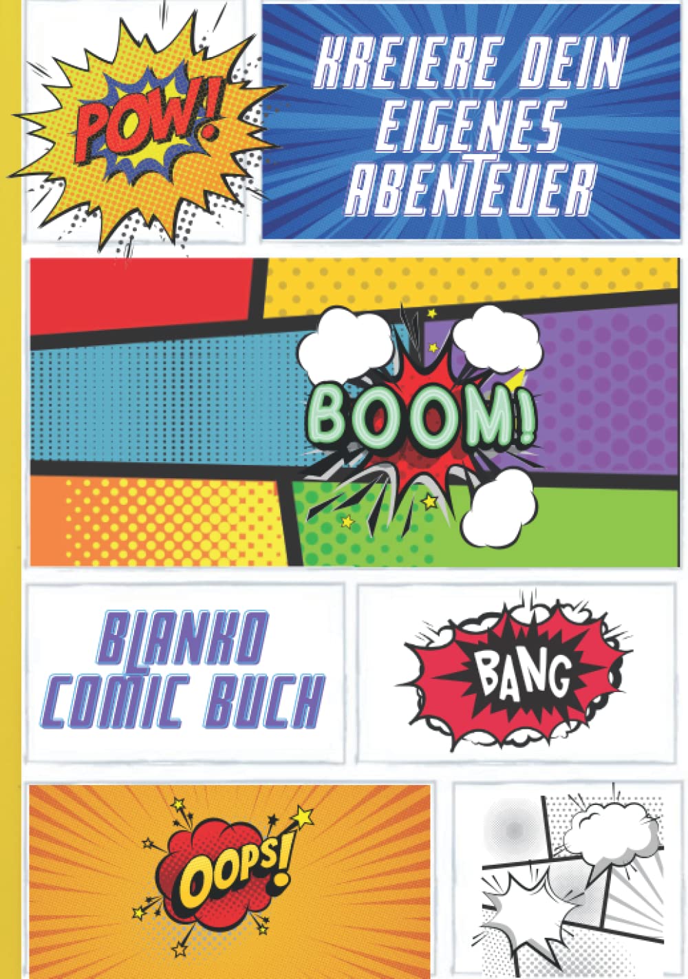 

Blanko Comic Buch XXL - 281 Seiten im Hardcover: Unterschiedliche Vorlagen und Raster zum Selbstzeichnen von Comics, super Geschenk für Kinder, Teenager und Erwachsene (German Edition) (Independently published)