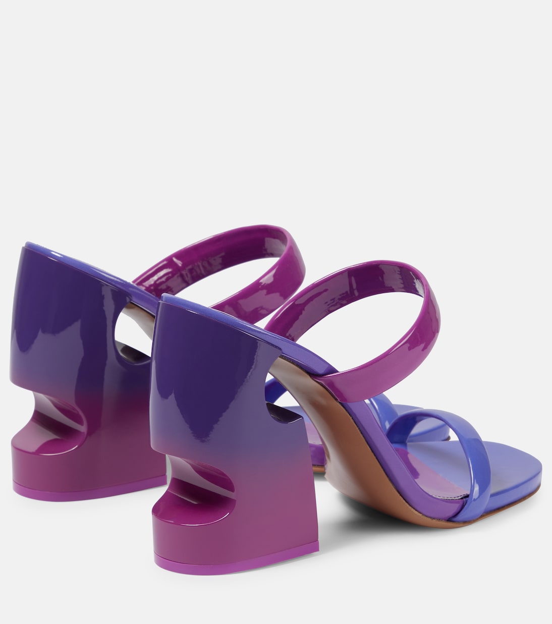 Сандалии из лакированной кожи Shade Meteor Off-White, Fuchsia Violet — фото 3