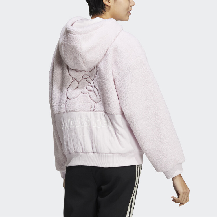 Совместная коллекция Sesame Street X Sesame Street Стеганая куртка женская розовый Adidas Neo, розовый — фото 3