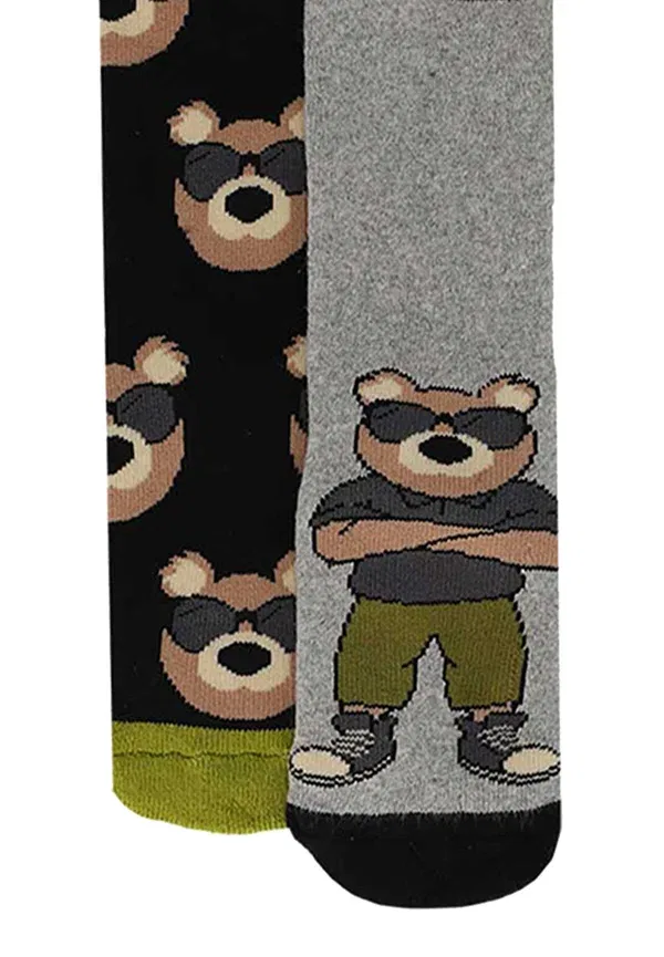Носки детские Yuhu Kinder stoppersocken bär 2 paar socks, серый — фото 2
